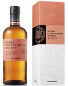 Nikka Coffey Grain-flaske med orange og sort etiket