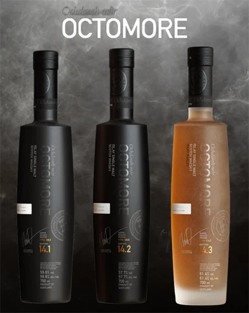 Octomore 14.1, 14.2 og 14.3 – verdens mest røgede whisky smagt