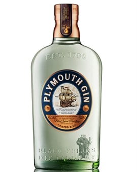 Flaske Plymouth Gin fra Black Friars Distillery
