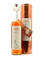 Flaske Brandy Italiano Di Poli med mørk ravfarvet væske