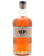 Rombutelj med sort-guld design, Pope Rum Spiced