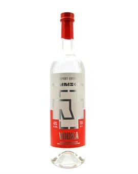 Rammstein Export Edition Vodka flaske i sort med præget bandlogo