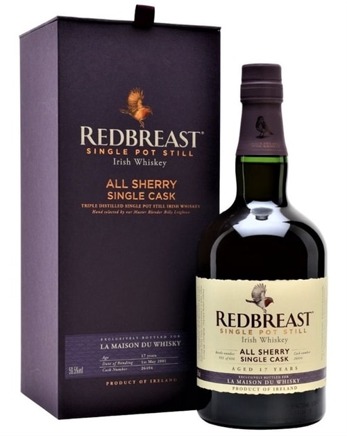 Redbreast 17 år LMDW Single Cask Irish Pure Pot Still Whiskey flaske