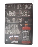 Retro Metalskilt - I fell in love with Jack Daniel's again