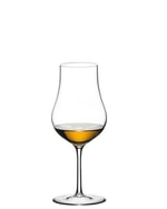 Mundblæst krystalcognacglas fra Riedel med smal, lukket kumme