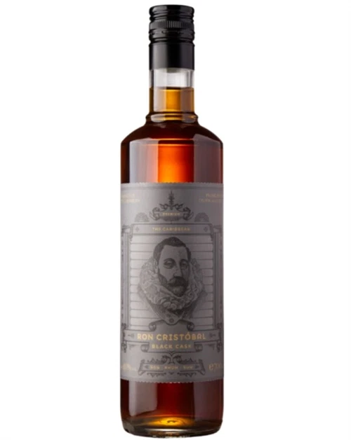 Ron Cristobal Black Cask Caribbean Rom flaske med skibs-etiket