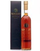 Flaske Roullet VSOP Grande Champagne Cognac med gylden, ravfarvet spiritus