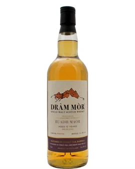 Flaske af Glenturret Ruadh Maor 12 år Dràm Mòr whisky
