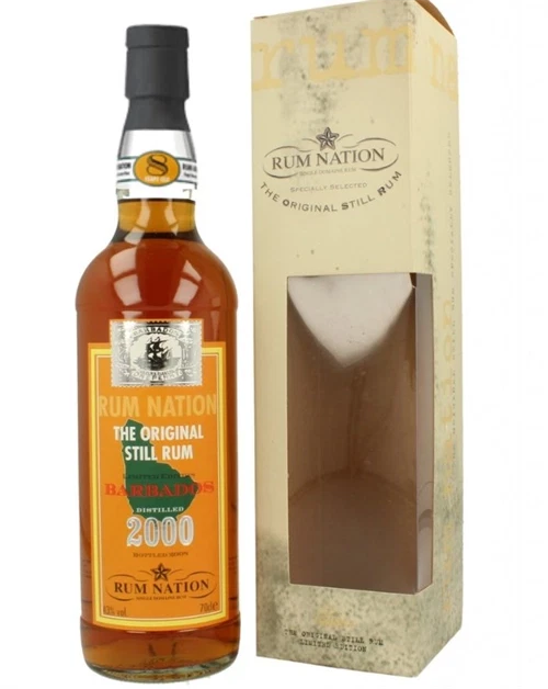 Rum Nation Barbados 2000 Limited Edition 8 aar Single Domaine Rom flaske