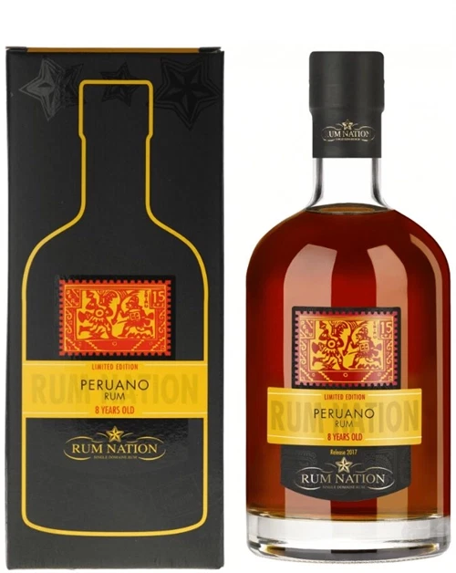 Rum Nation Peruano 8 år 2017 Release Peru Rom flaske