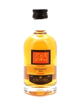 Miniatureflaske Rum Nation Peruano 8 år rom
