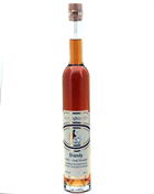 Flaske Skærsøgaard 2007 Cask Strength dansk brandy med mørk gylden farve