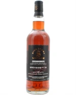 Whiskyflaske fra Signatory Vintage med sherrytonet etiket og Speyside-motiv