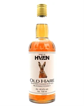 Flaske Spirit of Hven Old Hare Blended Svensk Whisky fra Hven