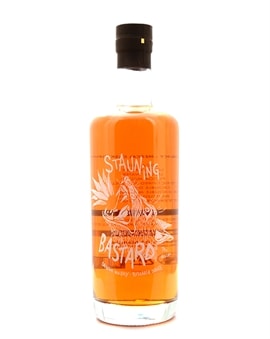 Flaske af Stauning Bastard Mezcal Finish Research Series Dansk Rug Whisky