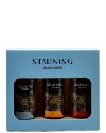 Stauning Miniature Gavesæt med Høst Rye og Kaos whiskyflasker