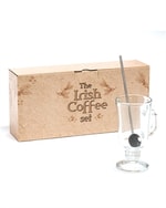 The Irish Coffee Set - 4 stk. glas uden logo og 4 stk. metalsugerør