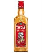 Flaske Tiscaz Gold Tequila med gylden farve