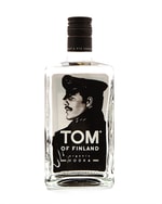 Tom of Finland vodkaflaske med tegnet mandsfigur på etiketten