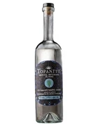 Flaske Topanito Mezcal Madre Cuishe Blanco med klar, farveløs væske