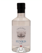 Trolden Fenris Vodka flaske med ulvemotiv og sort etiket fra Kolding