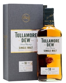 Tullamore Dew 18 år Single Malt Irish Whiskey flaske