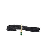 Underberg flettet læderarmbånd med Bottle Hanger charm, small