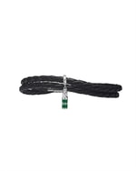 Underberg flettet læderarmbånd med Bottle Hanger charm, small