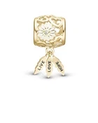 Underberg charm "Live, Love, Hope" som forgyldt