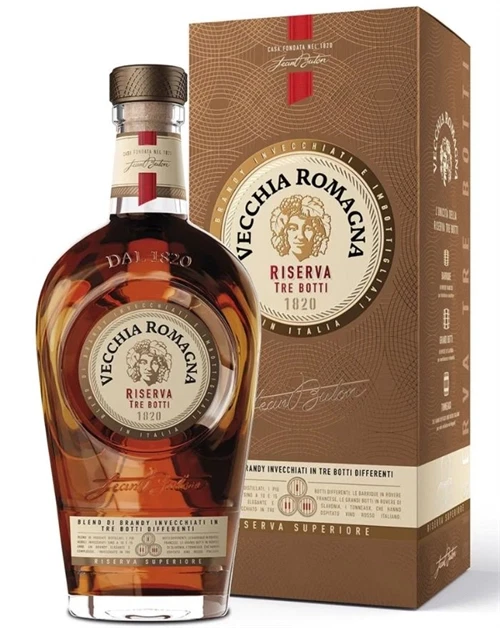 Vecchia Romagna Riserva Tre Botti Italiensk Brandy 70 cl 40,8%