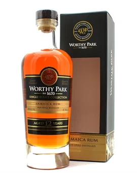 Flaske Worthy Park 12 år Single Estate Jamaica rom