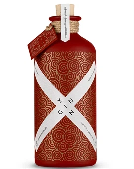 Flaske Xin Gin fra Ahascragh Distillery i Irland