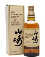 Yamazaki 12 år-flaske med elegant guld og hvid etiket