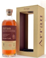 Flaske Arran Single Cask Whisky fra Lochranza Destilleri med Oloroso sherry-karakter