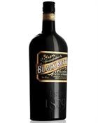 Sort Black Bottle flaske med dolk i logoet