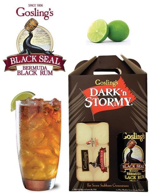 Dark \'N Stormy – klassisk cocktail med Goslings Black Seal Rom