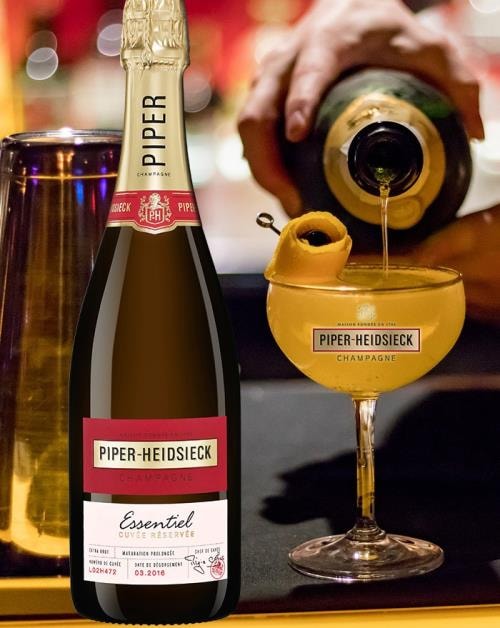 French 75 cocktail med Piper-Heidsieck Champagne