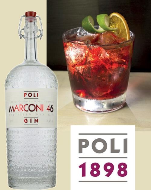Negroni cocktail med italiensk Marconi Super Gin