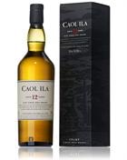 Caol Ila 12 år 1 liter literflaske OLD VERSION med gul banderole fra 1990erne
