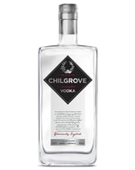 Chilgrove Vodka flaske med lys etiket og engelsk landskabsmotiv