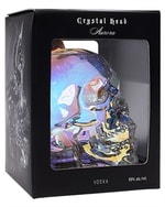 Crystal Head Aurora flaske i kranieform med skiftende iriserende metalglans