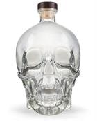 Crystal Head kranieflaske i klart blyfrit glas med korkkapsel