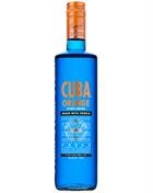 Klar slank Cuba flaske med klarblå appelsinspiritus