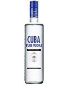Klar slank Cuba flaske med krystalklar dansk spiritus