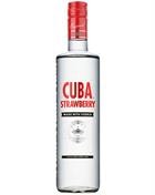 Klar slank Cuba flaske med rød jordbærspiritus