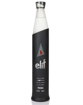 Elit Night Edition flaske i mat sort glas med graverede cirkler