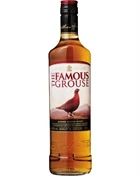 Famous Grouse Blended Scotch Whisky flaske med rød urfugl på etiketten