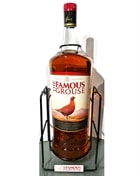 Famous Grouse Blended Scotch Whisky festflaske med metalstativ til hældning