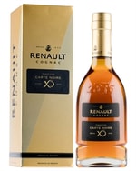 Flaske Renault XO Carte Noire cognac med sort etikettdetalje