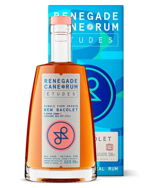 Rombutelj med naturfarvet etiket, Renegade Cane Rum Etudes Pearls